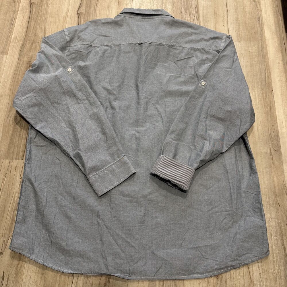 Ross&Freckle Men's Long Sleeve Button Up Reversible Cuff Shirt Sz XXXL - Picture 7 of 8